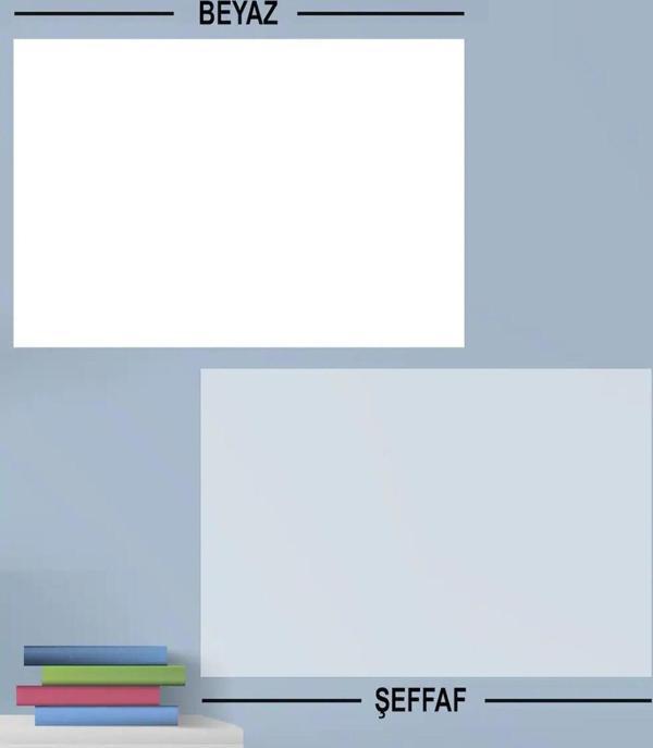 Pi Papers Akıllı Kağıt - 60x100 Cm 1 Şeffaf+1 Beyaz, Yeri Değiştirilebilir, Taşınabilir, Pratik Yazı Tahtası - Image 1