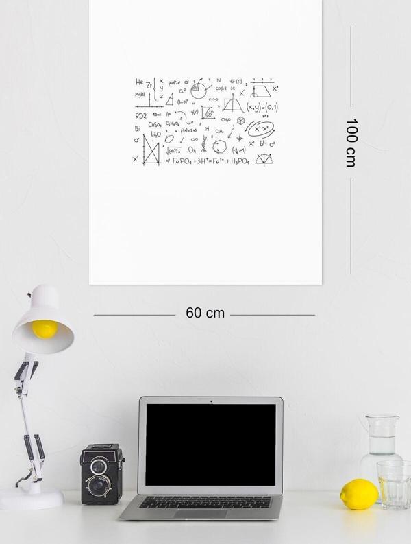 Pi Papers Akıllı Kağıt - 60x100 Cm Beyaz, 2 Adet, Yapışkansız Tutunan, Sihirli, Inovatif Yazı Tahtası Ve Pano - Image 1