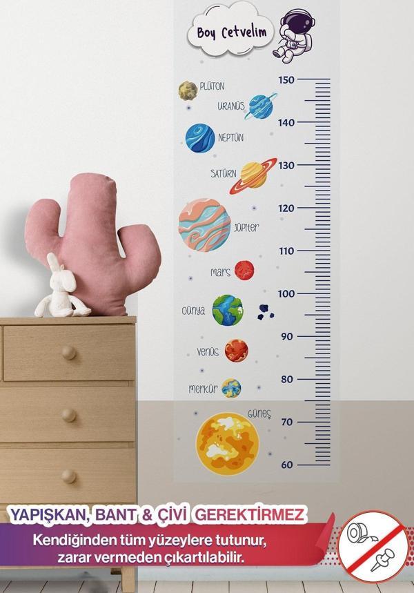 Pi Papers Boy Cetveli - Duvarda Iz Bırakmaz, Yapışkansız Tutunma Özellikli Akıllı Kağıt Sticker (uzay Temalı) - Image 1