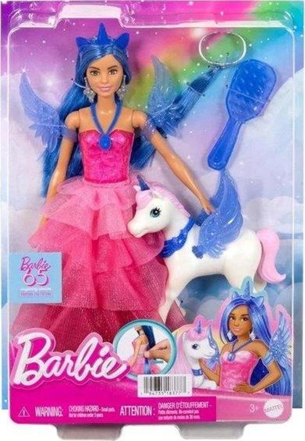 Barbie Mavi Saçlı Prenses Bebek HRR16 - Image 1