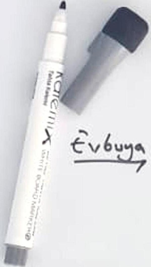 Pi Papers Yazı Tahtası Kalemi, Siyah Renk Yazı Tahtası Kalemi, Siyah Tahta Kalemi, Silgili Tahta Kalemi - Image 1
