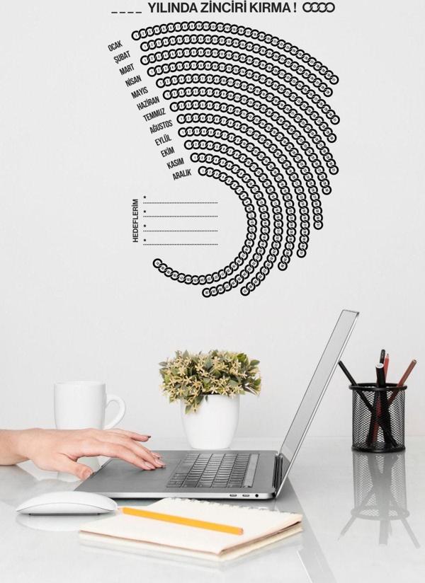 Pi Papers Zinciri Kırma Takvimi - Yapışkansız Tutunan, Yazılıp Silinen Akıllı Kağıt Yazı Tahtası Sihirli Pano - Image 1