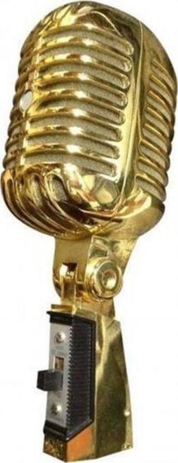 Doppler Rt-65 Nostaljik Retro Mikrofon Elvis Mikrofon Gold Altın-çantalı - Image 1