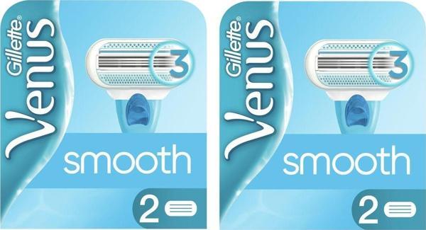 Gillette Venus Smooth Kadın Tıraş Bıçağı 4'lü (2x2) - Image 1