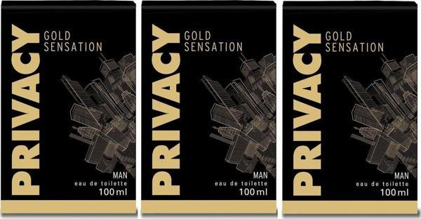 Privacy Gold Men Edt Erkek Parfüm 3 X 100ml - Image 1