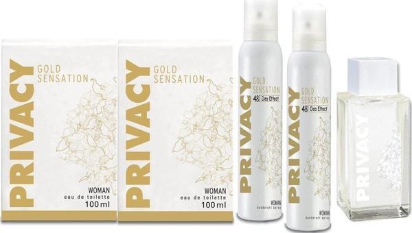 Privacy Gold Woman Edt 2 X 100 ml + Deodorant 2 X 150ml - Image 1