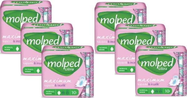 Molped Ultra Normal Ped Maximum Kapasite & Incelik 10'lu 6 Adet - Image 1
