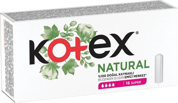Kotex Tampon Natural Süper 16'lı - Image 1