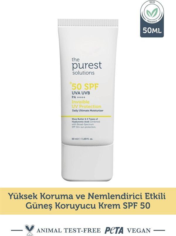 The Purest Solutions Yüksek Koruma ve Nemlendirici Etkili Güneş Koruyucu Krem SPF 50, 50 ml - Image 1