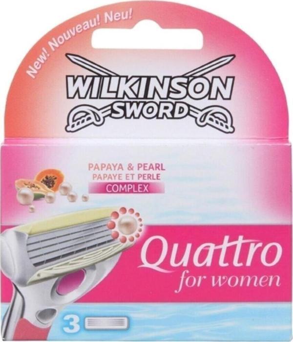 Wilkinson Sword Quattro Kadın Yedek Tıraş Bıçağı 3'lü - Image 1