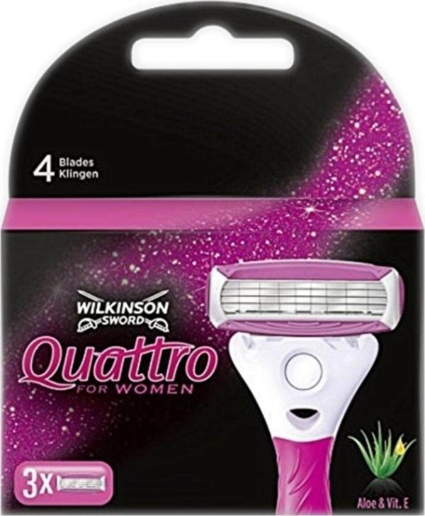 Wilkinson Sword Quattro Kadın Yedek Tıraş Bıçağı 3'lü - Image 1