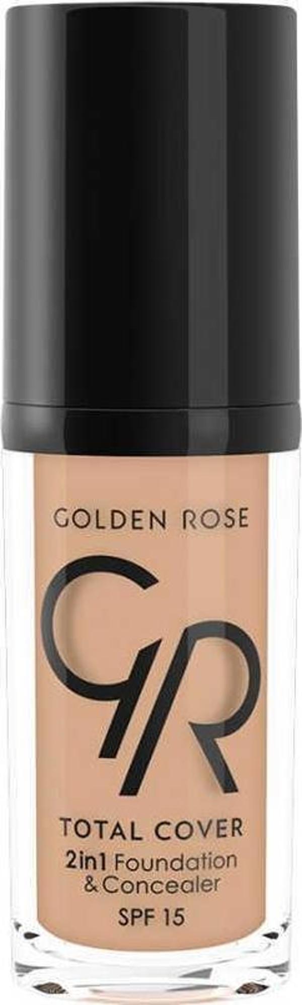 Golden Rose Total 2 In 1 Foundation & Concealer No: 15 Fondöten ve Kapatıcı - Image 1