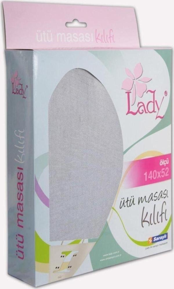 Lady Saraylı Keçeli Isıya Dayanıklı Ütü Masası Kılıfı Örtüsü Bezi Düz (140x52) - Image 1