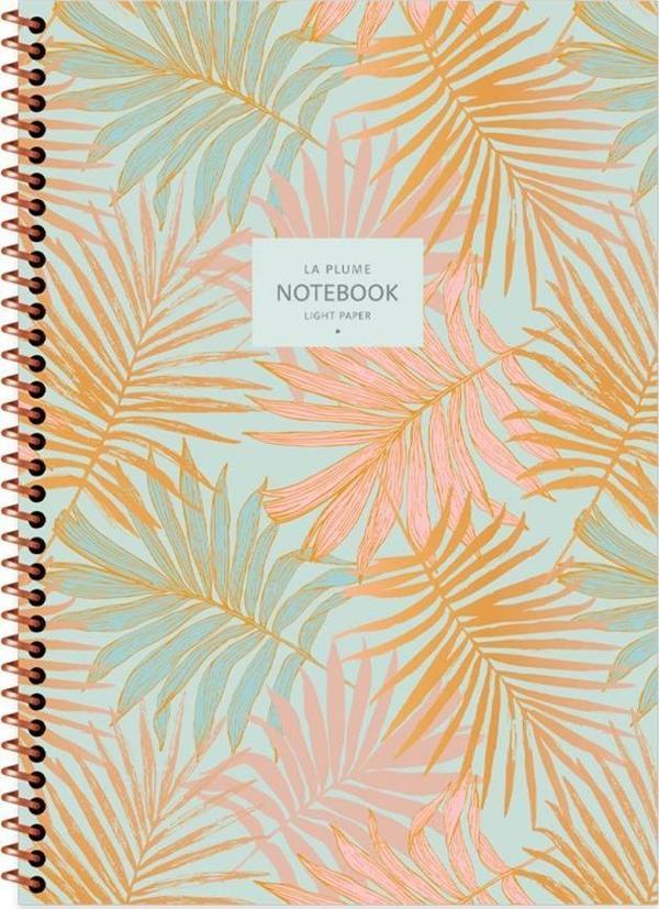 A6 Çizgili Defter La Plume Leaves Turuncu - Image 1