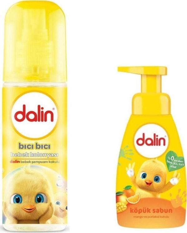 Dalin Bebek Kolonyası Bıcı Bıcı 150 Ml Ve Köpük Sabun Mango Ve Portakal Kokulu 200 Ml - Image 1