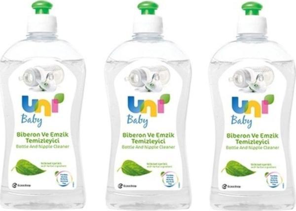 Uni Baby Biberon ve Emzik Temizleyici 500 ml 3 Adet - Image 1