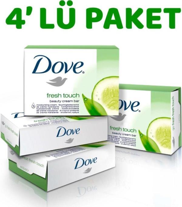 Dove Sabun Fresh Touch Salatalık Özlü 100 Gr 4'lü - Image 1