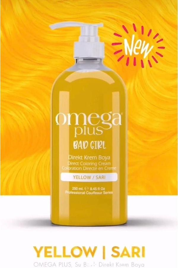 Omega Plus Bad Girl Sarı Amonyaksız Renkli Saç Boyası 250ml - Image 1