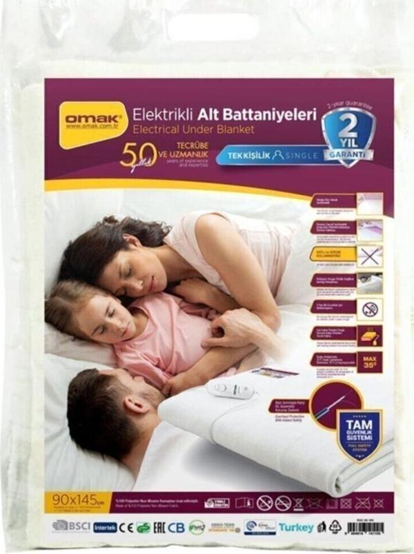 Omak Tek Kişilik Elektrikli Battaniye 14110 Fma04472 - Image 1