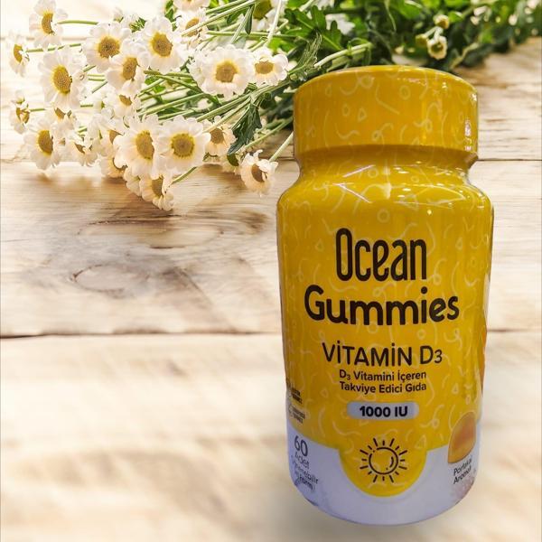 Ocean Gummies Vitamin D3 1000IU 60 Çiğnenebilir Portakallı Jel Form - Image 1