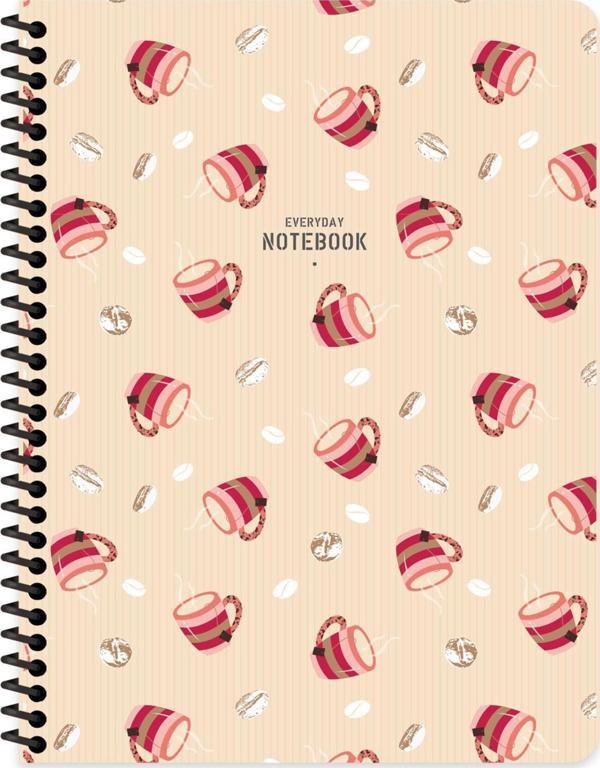 Keskin Color 16.5x22.5 Çizgili Defter Coffee - Turuncu - Image 1