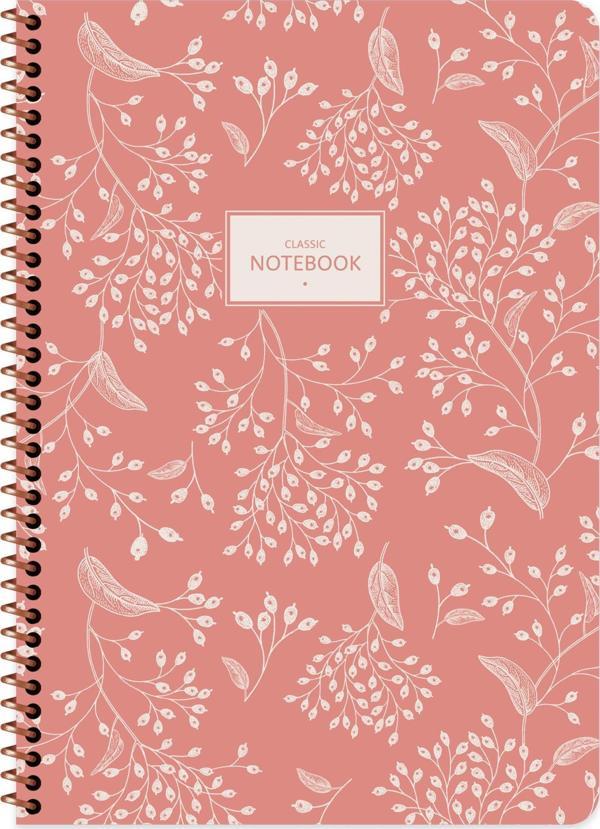 Keskin Color A4 Kareli Defter Pastel Flora - Turuncu - Image 1