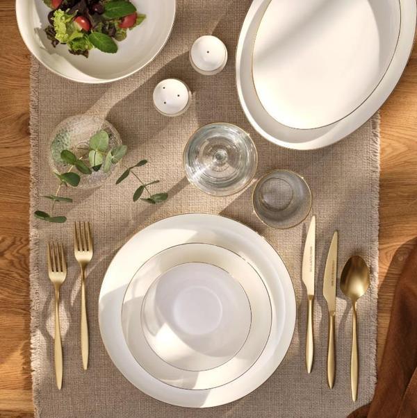 Emsan Yemek Takımı 59 Parça Fıne Bone Fd Galia Gold - Image 1