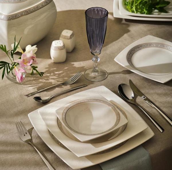 Emsan Yemek Takımı 60 Parça Fıne Bone Dantel - Image 1