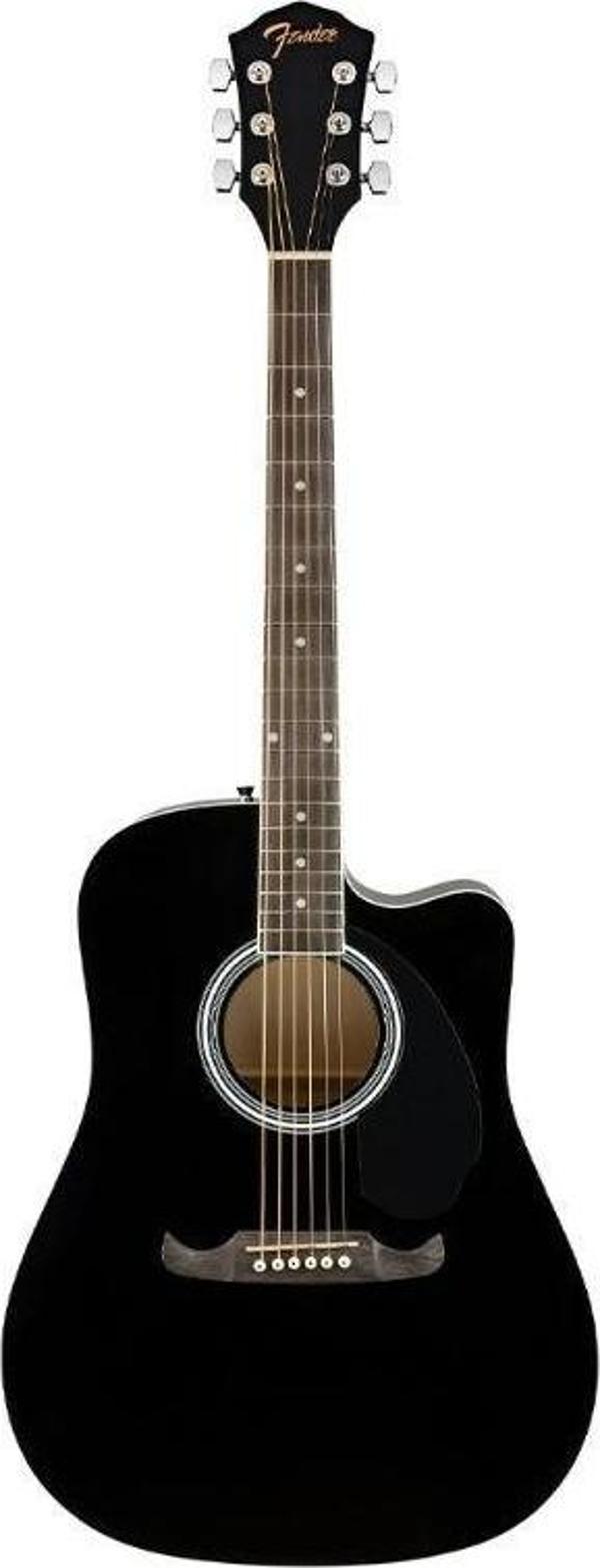Fender FA-125CE Dreadnought Black Elektro Akustik Gitar - Image 1
