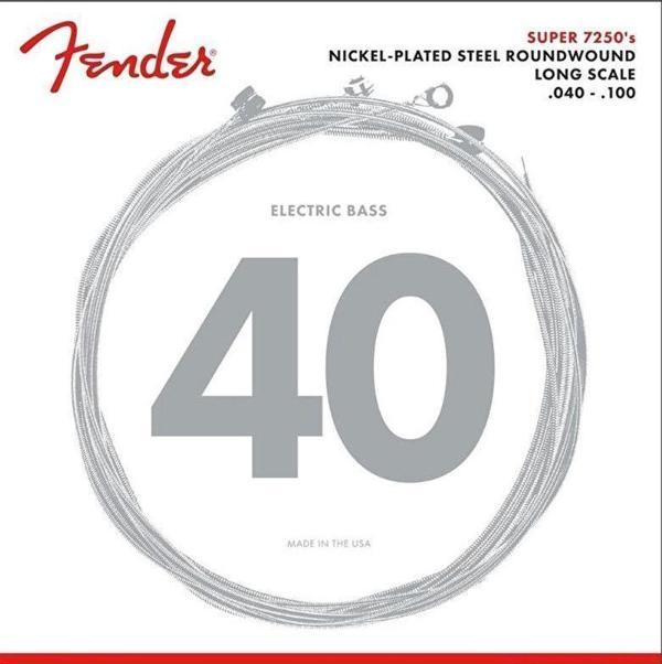 Fender 7250 Nickel Plated Steel Long Scale 7250L .040-.100 Bas Gitar Teli - Image 1