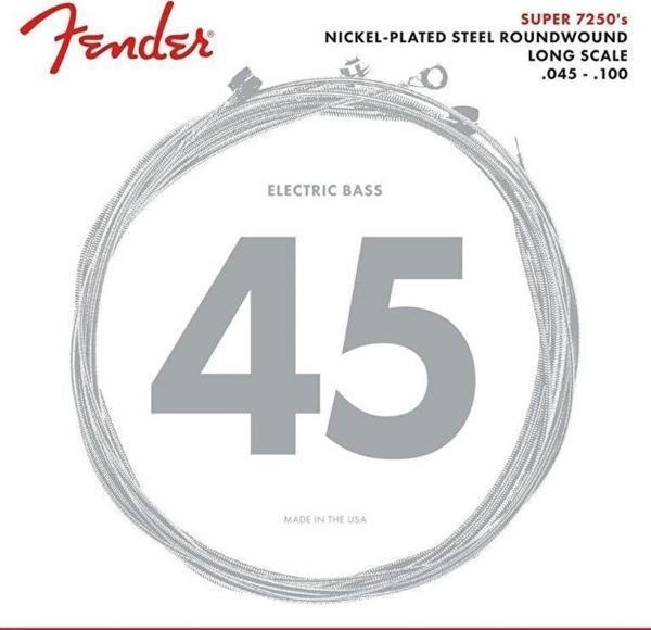 Fender 7250 Nickel Plated Steel Long Scale 7250ML .045-.100 Bas Gitar Teli - Image 1