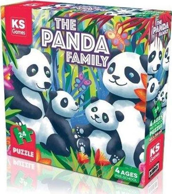 Ks Games Puzzle 24 Parça Panda Family - Image 1