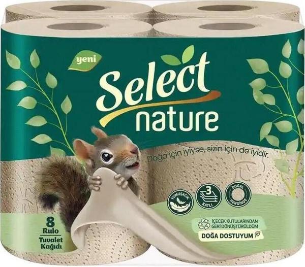 Select Nature 3 Katlı Tuvalet Kağıdı 8Li - Image 1