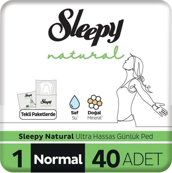 Sleepy Natural Ultra Hassas Günlük Ped Normal 40 Adet Ped - Image 1