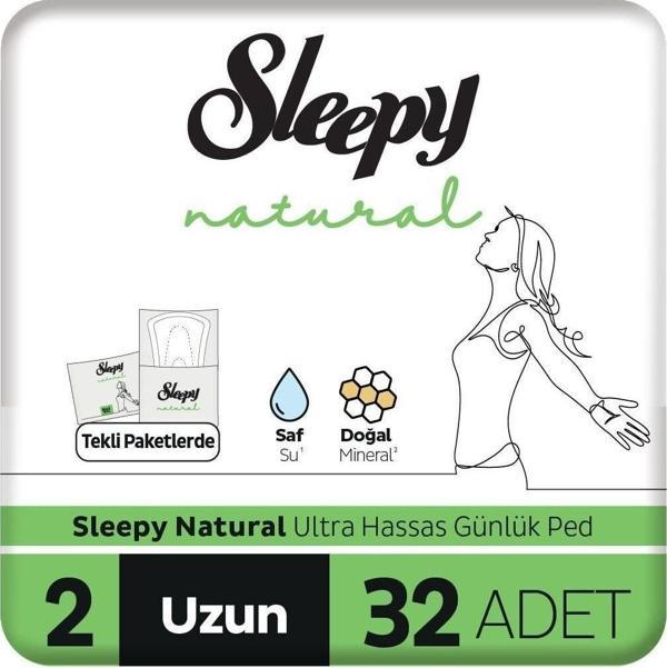 Sleepy Natural Ultra Hassas Günlük Ped Uzun 32 Adet Ped - Image 1