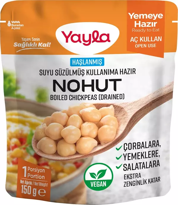 Yayla Haşlanmış Suyu Süzülmüş Nohut 150 gr - Image 1