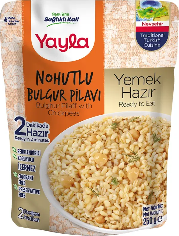 Yayla Yemek Hazır Nohutlu Bulgur Pilavı 250 gr - Image 1