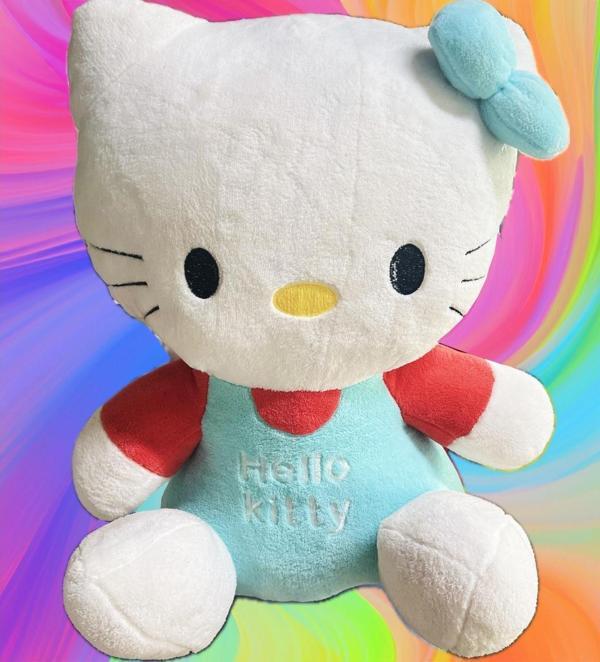 SEvimli Oturan Peluş Hello Kitty - 80 cm, Uyku ve Oyun Arkadaşı - Image 1