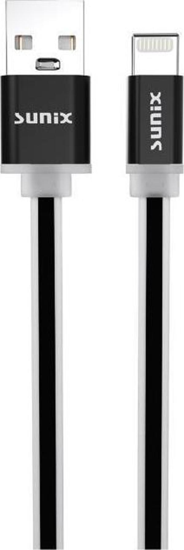 Sunix 3A Soft Kablo Lightning Şarj ve Data Kablosu Siyah SC-03 - Image 1