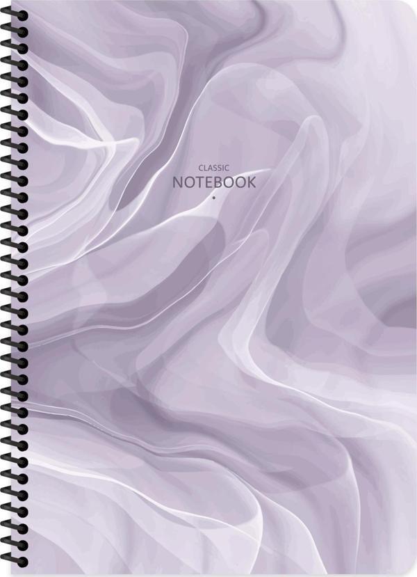 Keskin Color A4 Çizgili Defter Classic Marble - Lila - Image 1