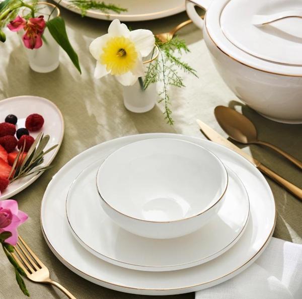 Emsan Yemek Takımı 60 Parça Fıne Bone Fd Freya Gold - Image 1