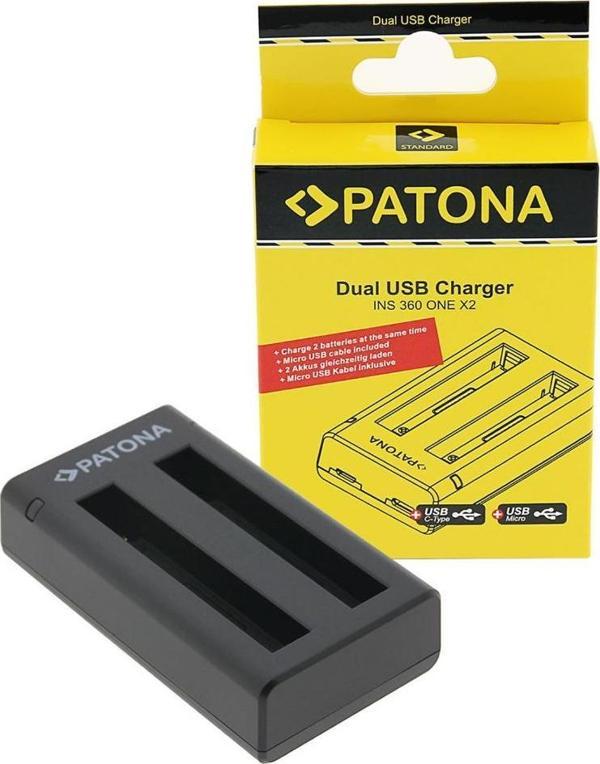 Patona 1457 Insta360 One X2 Uyumlu İkili USB Şarj Cihazı - Image 1