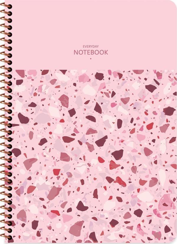 Keskin Color A4 Kareli Defter Terazzo - Pembe - Image 1
