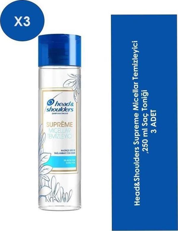 Head&Shoulders Supreme Micellar Temizleyici 250 ml Saç Toniği X3 - Image 1