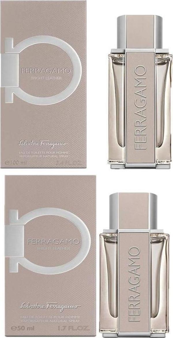 Salvatore Ferragamo Ferragamo Bright Leather Erkek Parfümü Edt 100 ml + 50 ml 2'li Set - Image 1