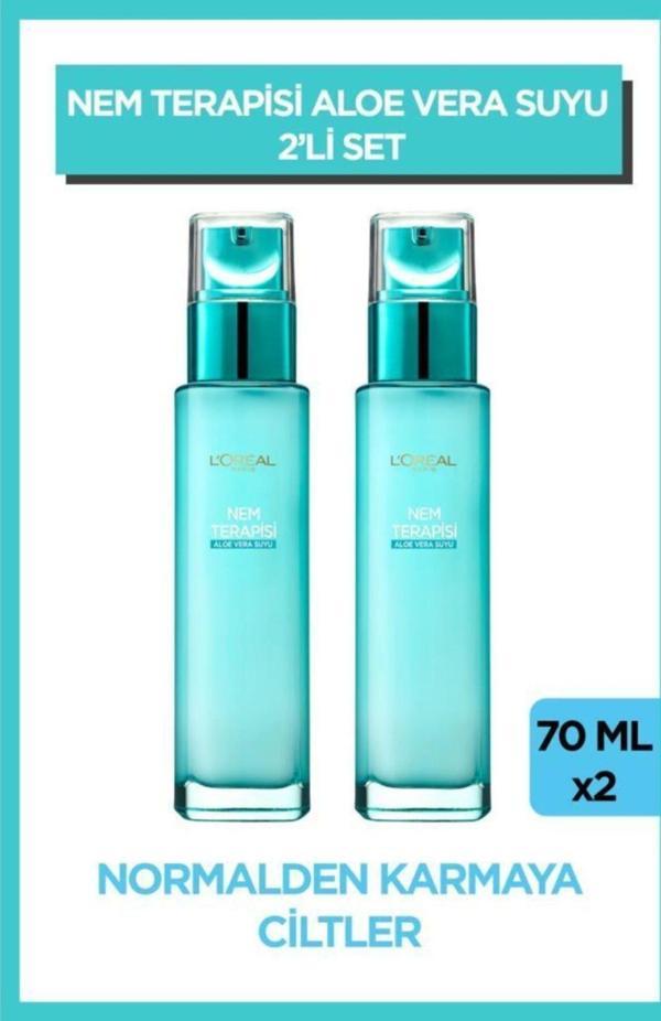 L'Oréal Paris Nem Terapisi Aloe Vera Suyu Normalden Karmaya Ciltler İçin Su Bazlı Günlük Bakım Nemlendirici Krem 2 - Image 1