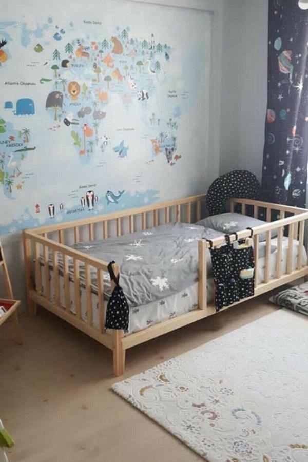 Baby Kinder Eco Montessori Doğal Bebek Ve Çocuk Karyolası - Image 1