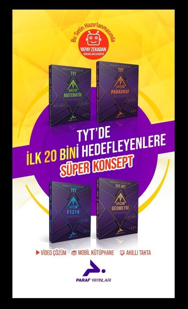 PRF Paraf Yayınları TYT De İlk 20 Bini Hedefleyenlere Süper Konsept 4 lü Set - PRF Paraf Yayınları - Image 1