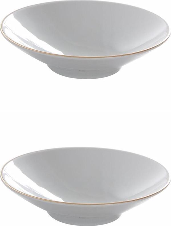 Porland  Altın Yaldız Çukur Tabak 20cm 2 li 04AP019525 - Image 1