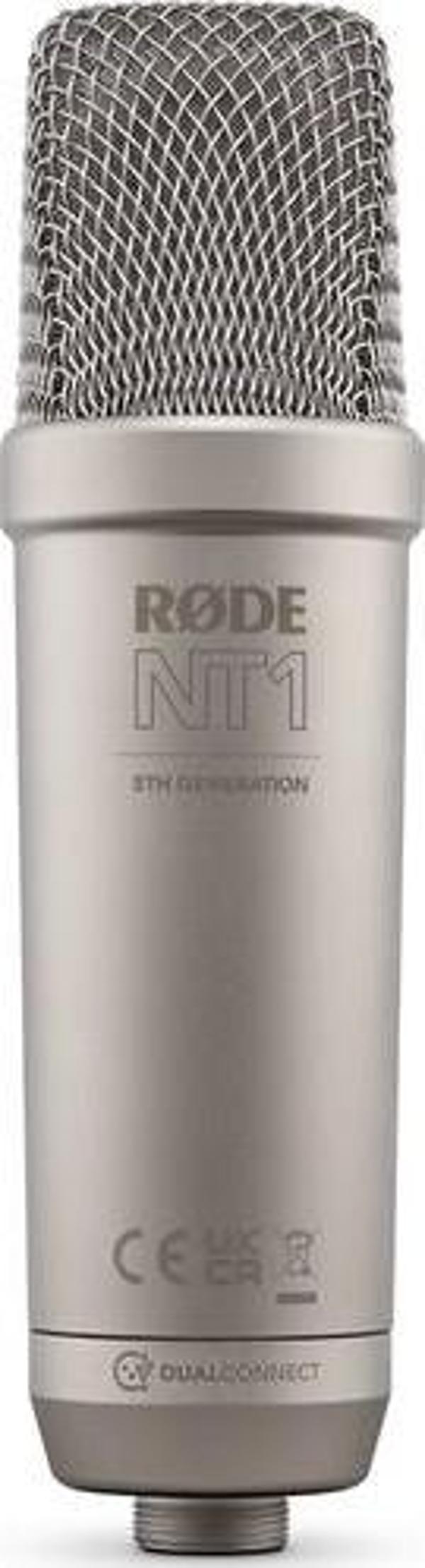 Rode NT1 5th Generation Silver - Yeni nesil Analog/Dijital Cardioid Kondansatör Mikrofon - Image 1